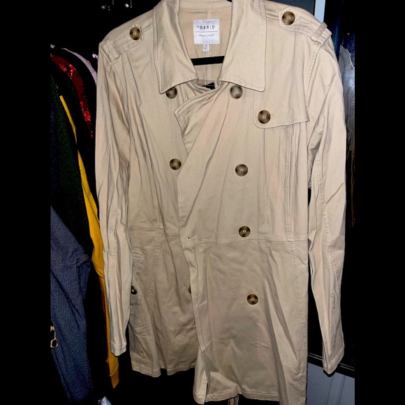 torrid Jackets & Blazers - Torrid Tan Twill Trench Coach with Tags size 3
